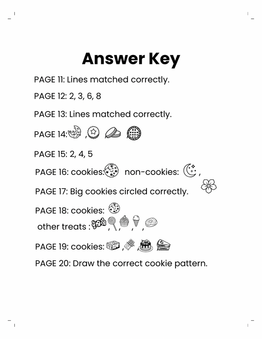 Grandma Warp and the Cookie Jar Portal: Activity Book Answer Key™-Completed Pages & Parent Guide